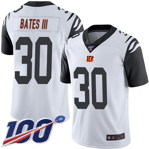 Cincinnati Bengals Limited White Men Jessie Bates III Jersey NFL Footballl #30 100th Season Rush Vapor Untouchable->youth nfl jersey->Youth Jersey